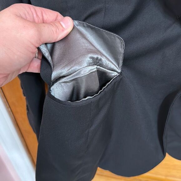 Gurjot New York Black Wool One Button Blazer Women’s US 10 - Picture 3 of 8